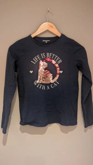 Camiseta Inextenso 12 años Gato Lentejuelas
