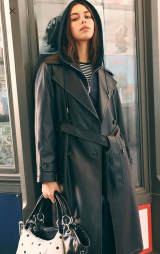 Gabardina Stradivarius Negra