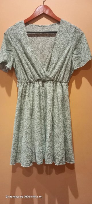 Vestido verde floral