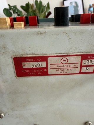 Multimetrics AF-520A Filtro Activo Vintage