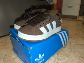 Adidas Campus Unisex Marrón y Blanco