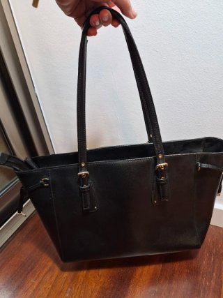 Borsa Michael Kors shopping in pelle nera