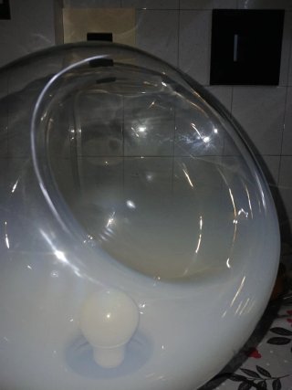 Lampada Space Age Vetro Metallo Anni 60
