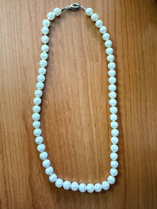 Collana girocollo perle color panna
