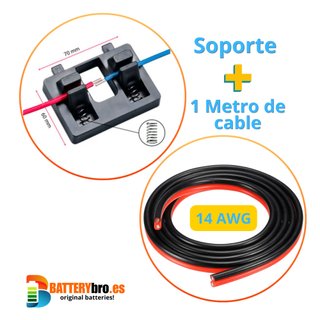 Cable 14 AWG 1 Metro + Soporte