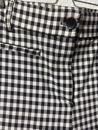Pantalón cuadros blanco y negro