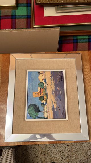 Cuadro paisaje pueblo