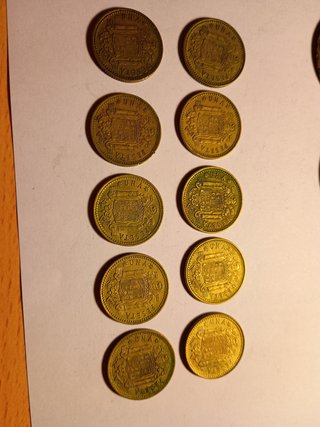 10 Monedas de 1 Peseta de 1966