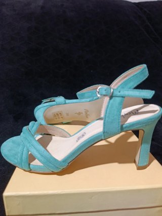 Sandalias Menbur Talla 38 Azul Turquesa