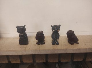 Cuatro Figuras de Búho Coleccionables son cuatro
