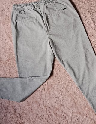 Pantalón Jogger Bershka Gris Estilo Vestir Talla M