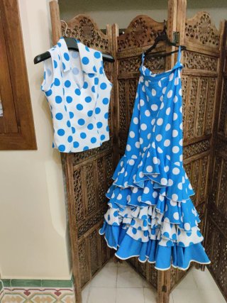 Traje Flamenca Dos Piezas Lunares