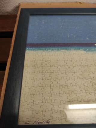 Quadro Puzzle Mare con Ombrellone