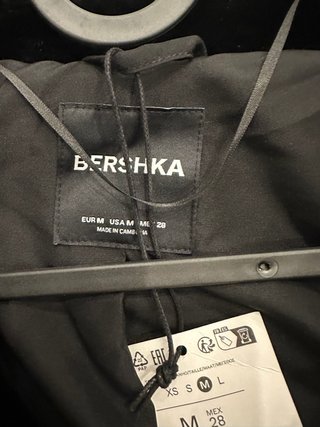 Chaquetón pelo negro talla M