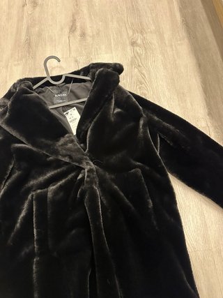 Chaquetón pelo negro talla M