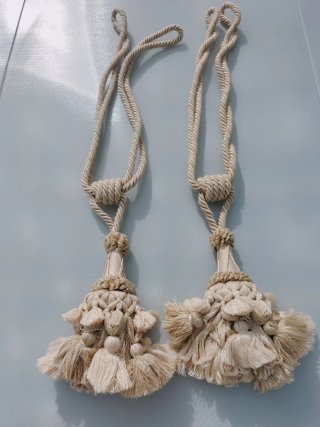 Pareja de Cortineros Cuerda Vintage
