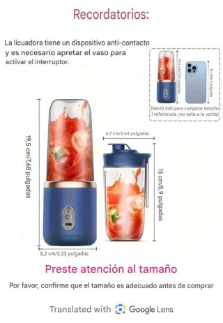 Licuadora Portátil Inalámbrica