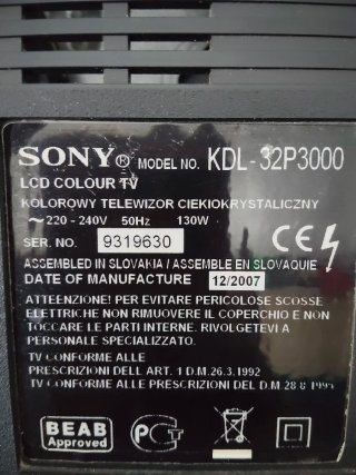 Televisor Sony Bravia Negro