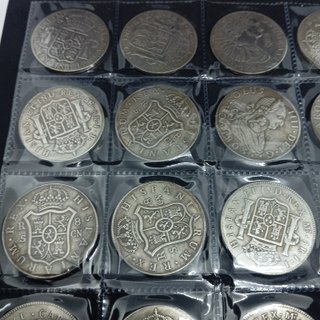 🇪🇦 16 MONEDAS ESPAÑOLAS 8 REALES  CON RESELLO