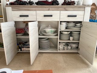 Mueble aparador madera y metal