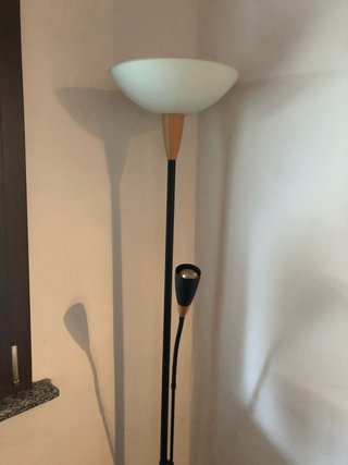 Lampada da terra design legno e metallo