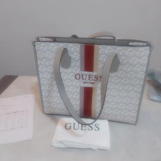Borsa Guess con logo e strisce
