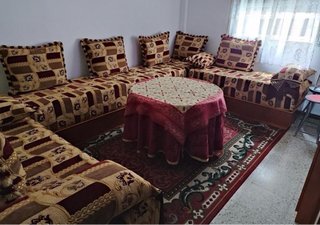 Sofá Árabe Marrón y Rojo