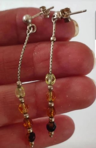 Pendientes plata ley diseño étnico