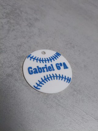Colgante Llavero Béisbol para identificar mochila