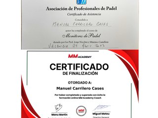 MONITOR de Padel - Spanish and English -Licenciado