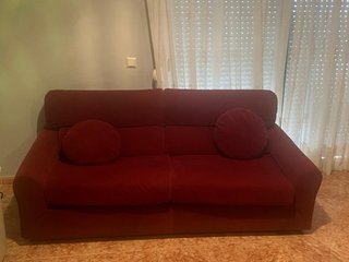 Sofá Cama Terciopelo burdeos 2 Plazas