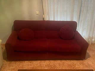 Sofá Cama Terciopelo burdeos 2 Plazas