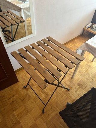 Mesa y 2 Sillas Terraza Madera