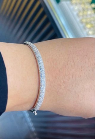 Pulsera de oro blanco