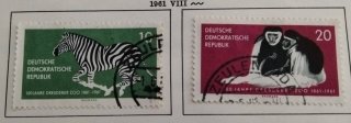 5 series sellos Alemania DDR Animales