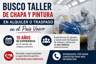 Busco taller chapa y pentura  alquiler o traspaso