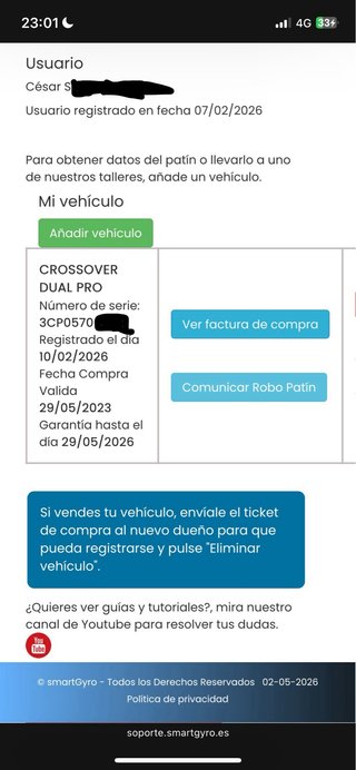 Smartgyro Crossover dual pro EN GARANTIA 300KM