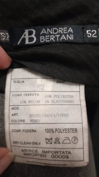 Pantaloni uomo Andrea Bertani neri
