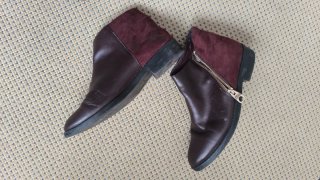 Botín Pull&Bear granate