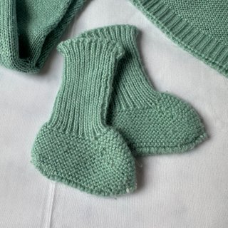 Conjunto tricot recém-nascido 4 peças