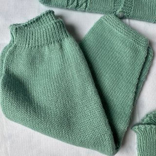 Conjunto tricot recém-nascido 4 peças