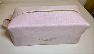 Bolsa de maquilhagem Coach Rosa Dourada