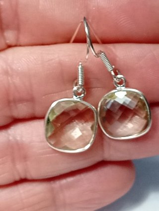 Pendientes Plata Ley topacio rutilado