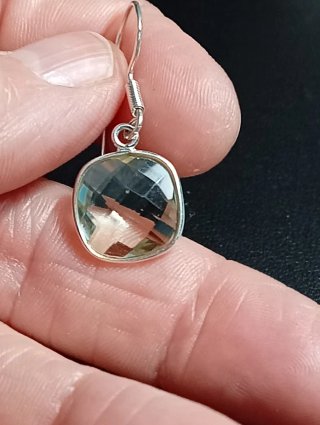 Pendientes Plata Ley topacio rutilado