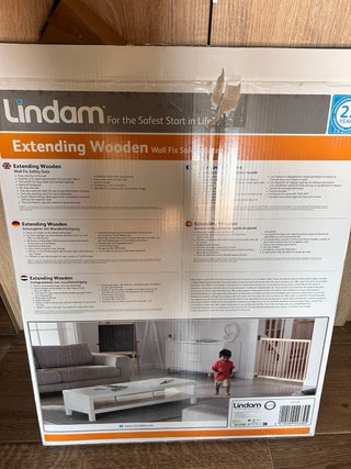 Barrera de seguridad Lindam madera sin usar