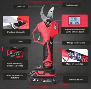 Forbici da potatura elettriche SIN ABRIR con 2 batterie