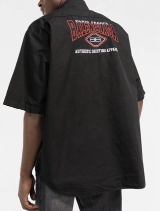 Camisa Balenciaga Negra Logo Talla M original