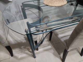Mesa Comedor Cristal y Forja 170x90