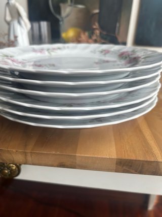 Platos llanos porcelana Bavaria flores