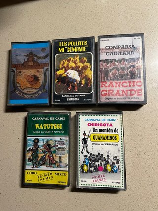 Lote 5 Cintas Cassette Carnaval de Cádiz